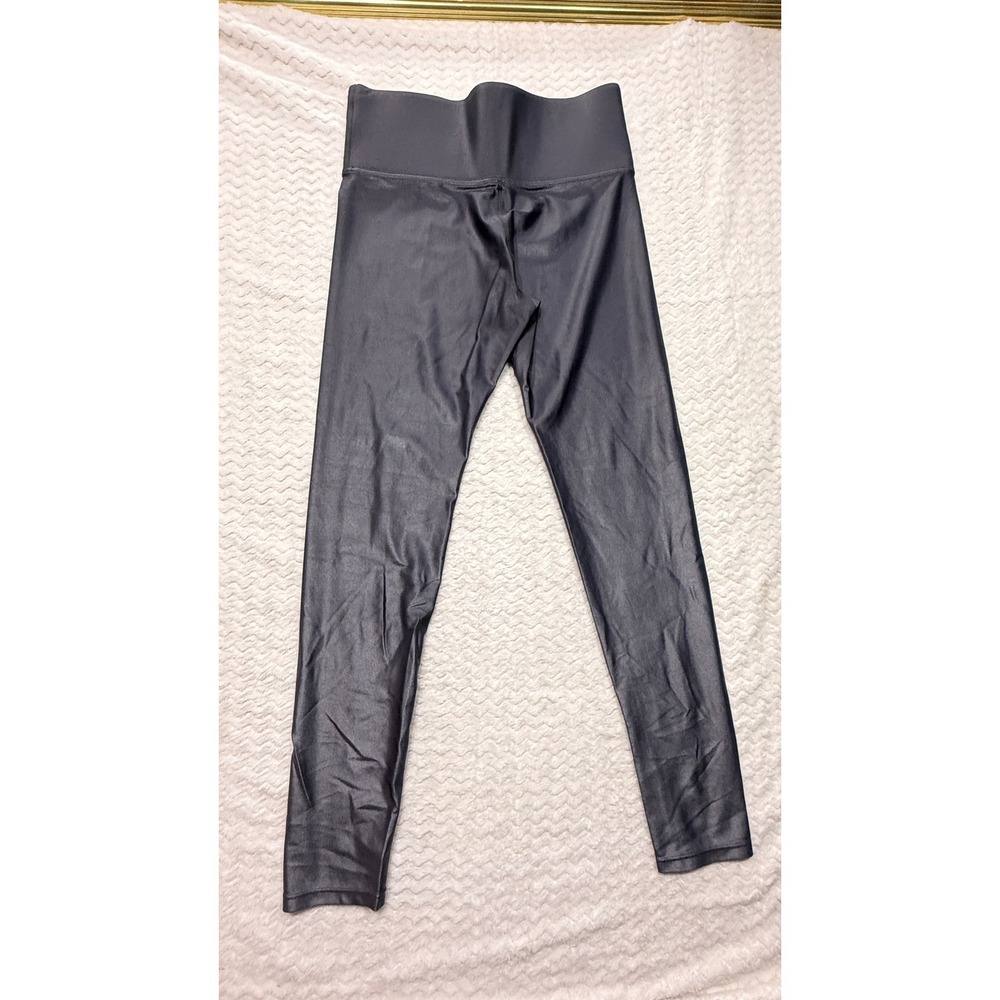 Carbon38 Takara High Rise Leggings Black Liquid Shiny CRB464 Womens Size M